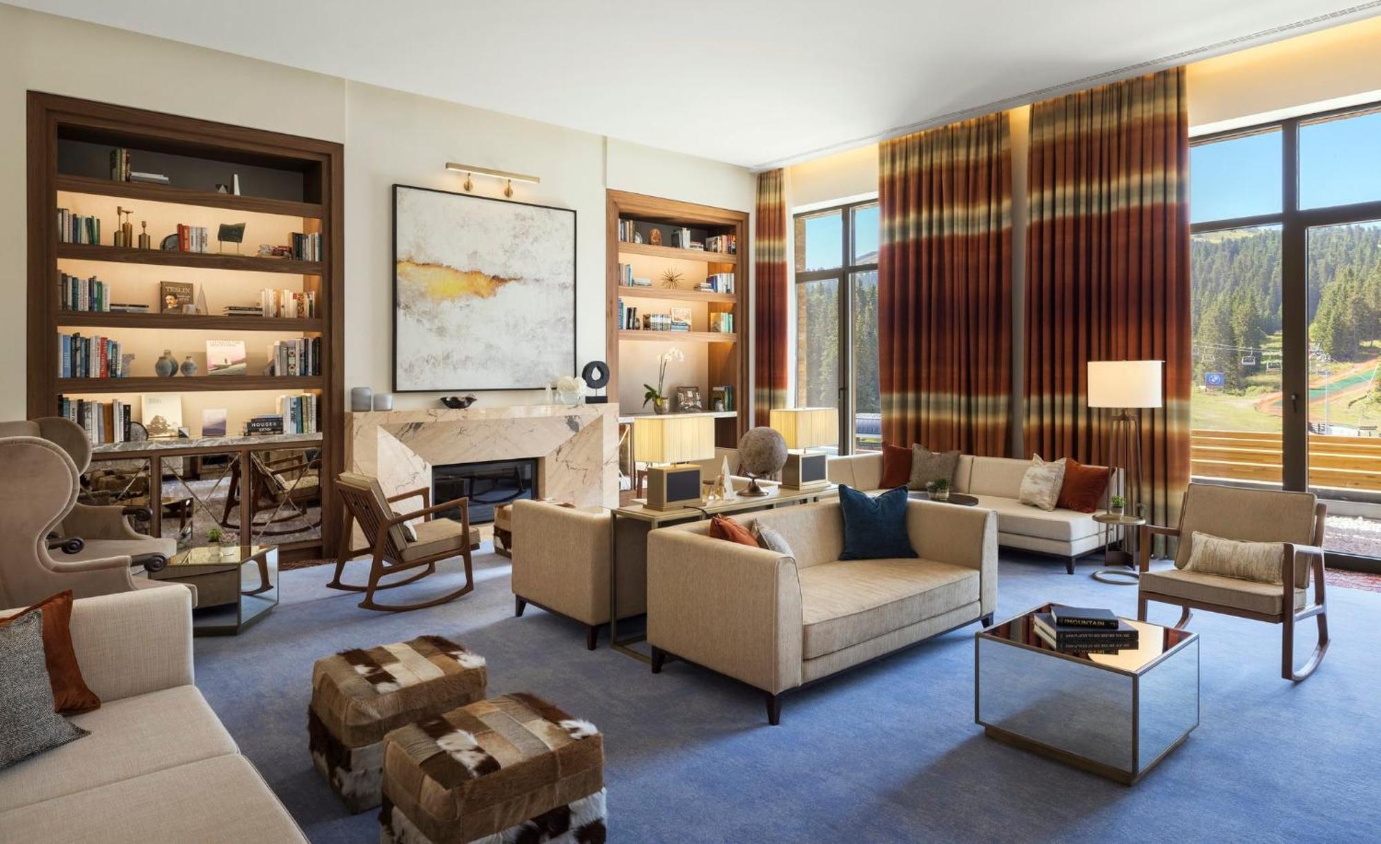 Viceroy Kopaonik Serbia ภายนอก รูปภาพ The living room of the 2018 Presidential Suite